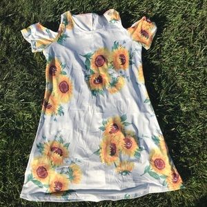 White Sunflower Dress